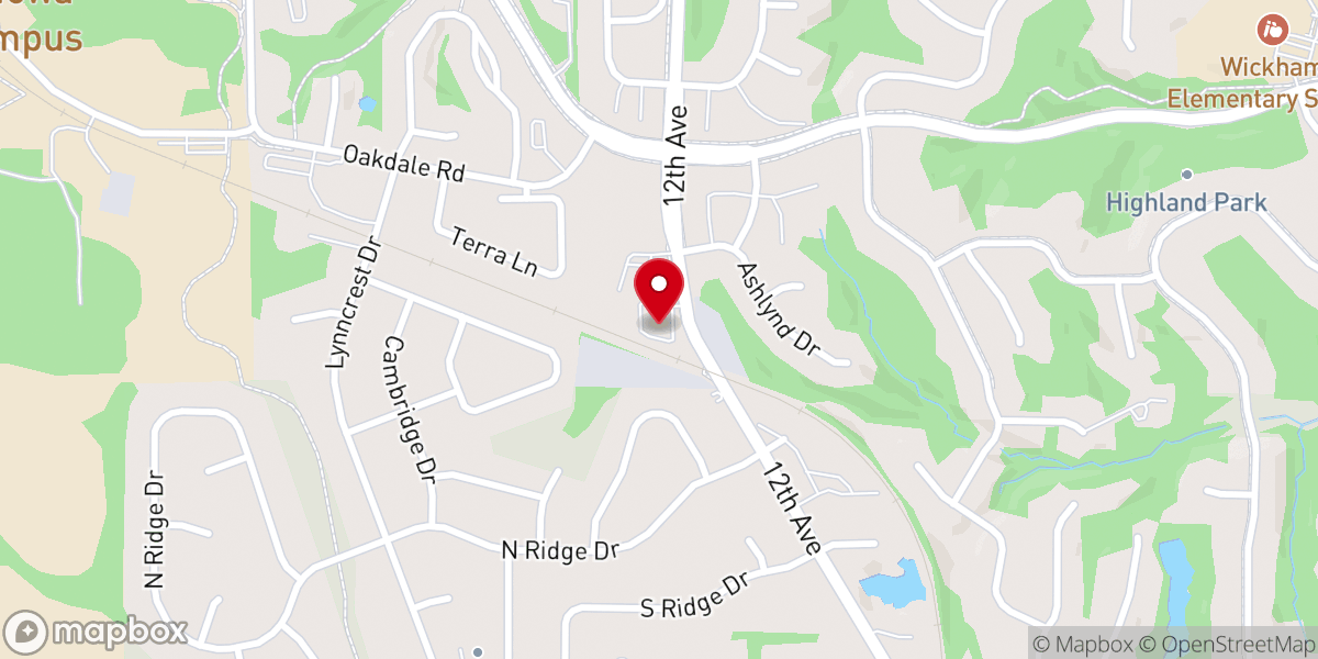 Map showing location of Tabernacle Baptist Church