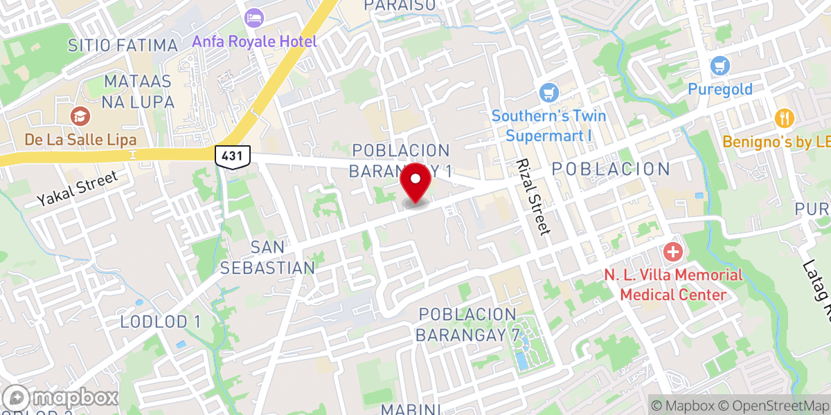 Map showing location of Love of Christ Christian Family Church