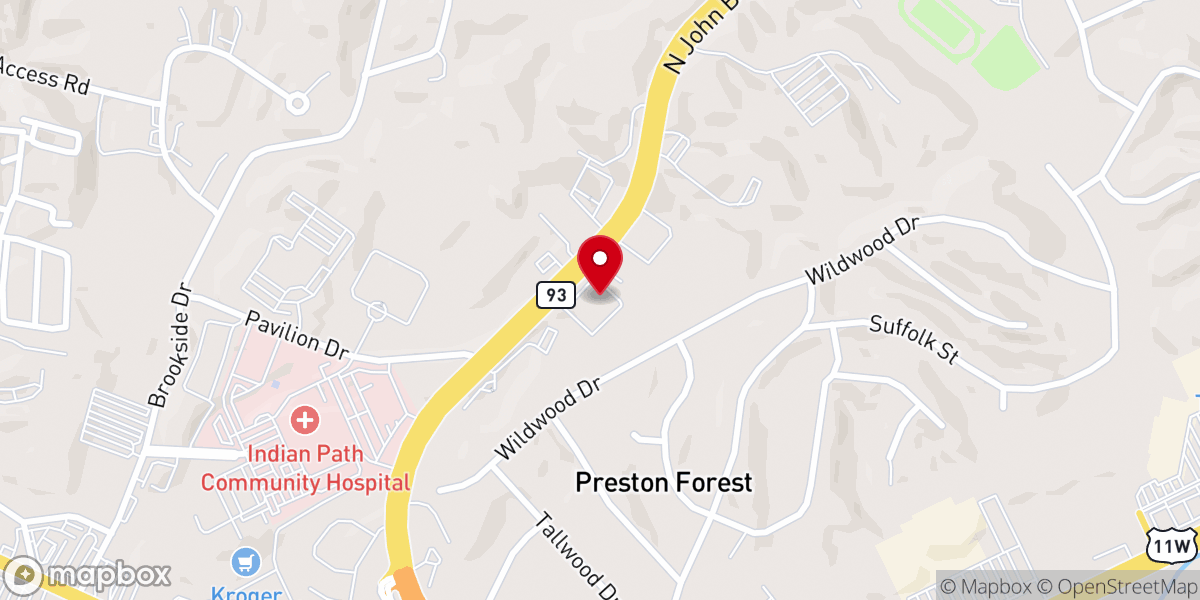 Map showing location of Pentecostal Church