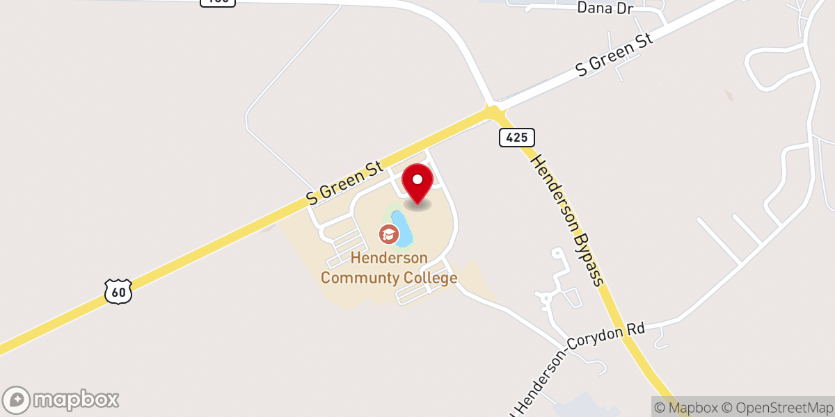 Map showing location of Preston Arts Center (formerly Henderson Fine Arts Center
