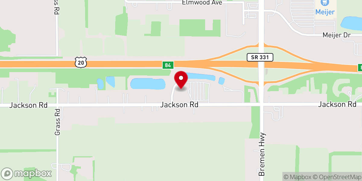 Map showing location of The Vineyard Church