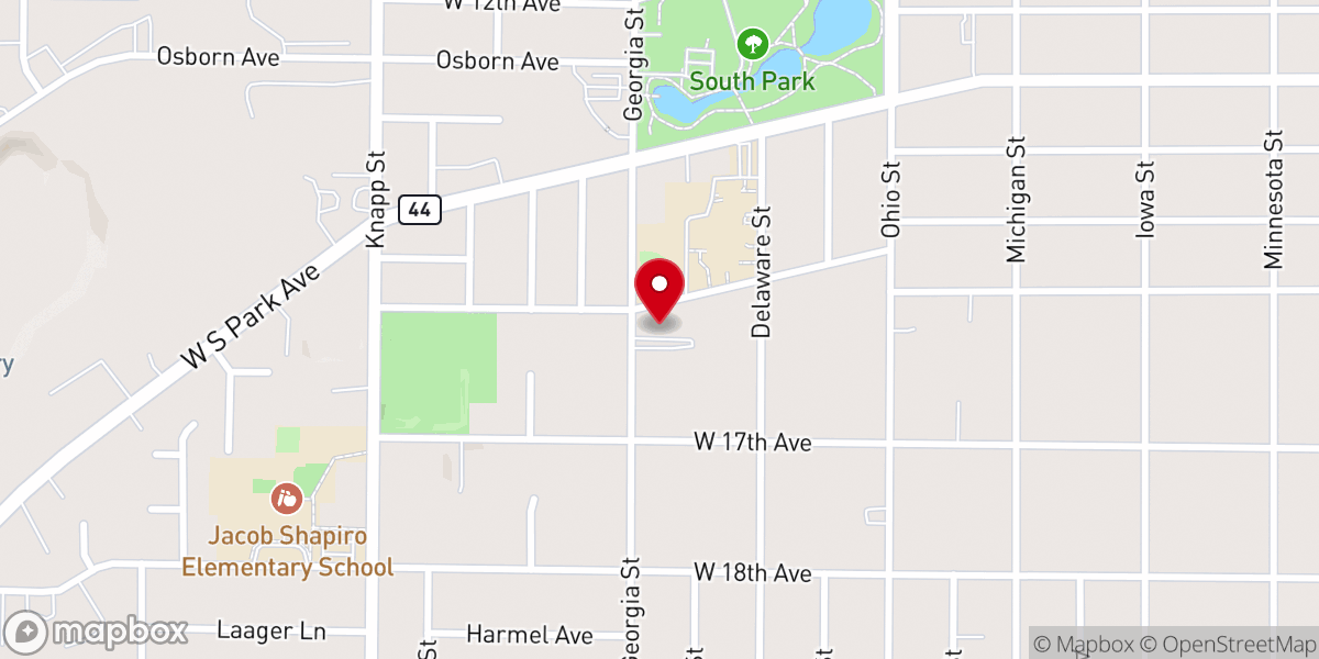 Map showing location of Wesley United Methodist Church