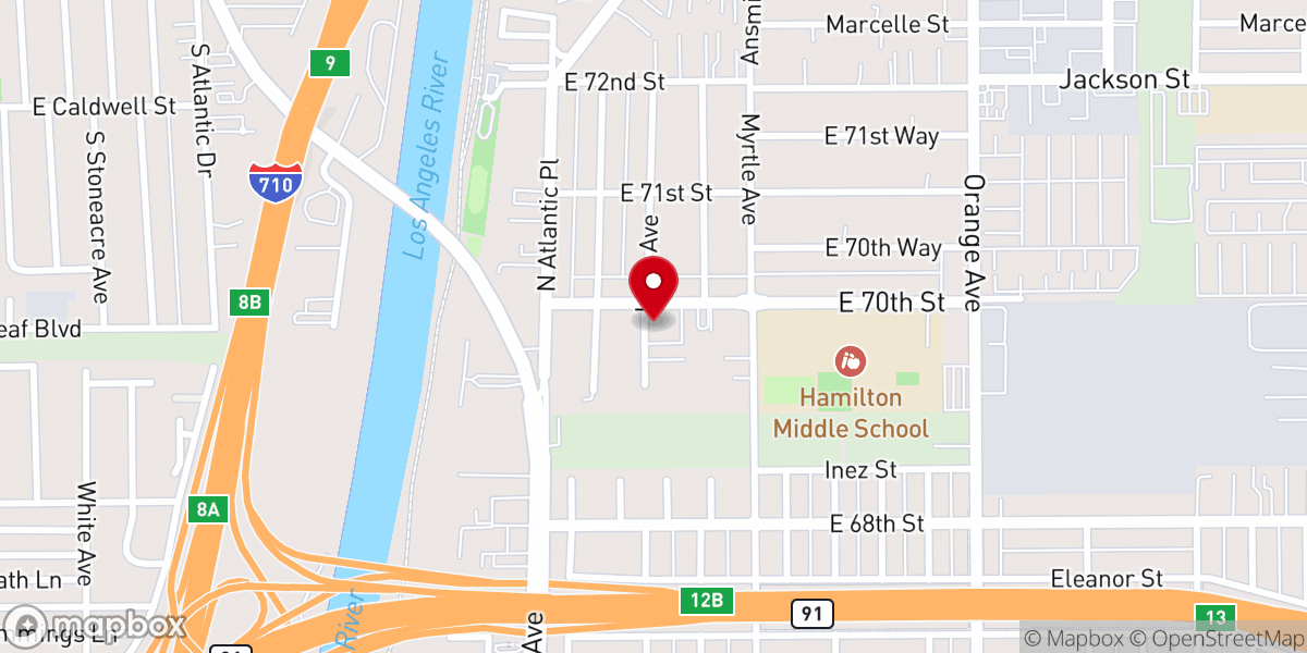Map showing location of Church One Ministries