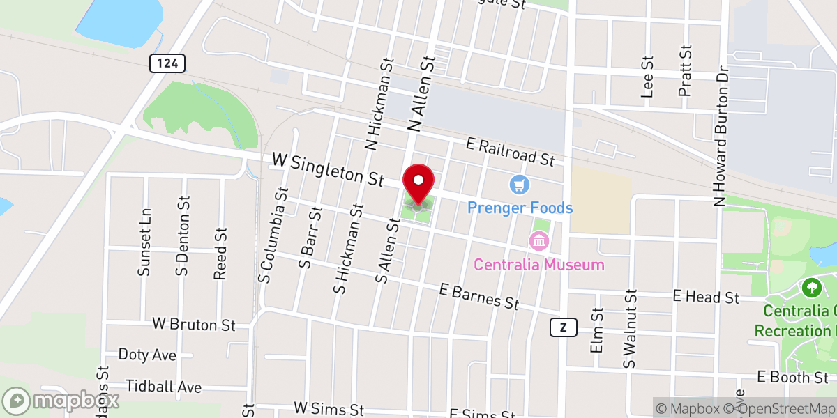 Map showing location of City Square