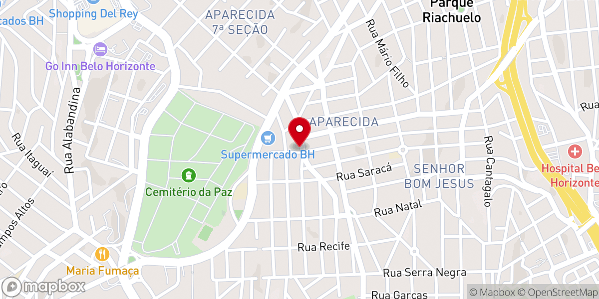Map showing location of Igreja Batista de Nova Esperança