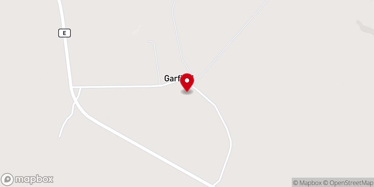 Map showing location of Garfield Church