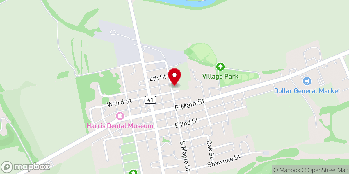 Map showing location of Bainbridge Presbyterian Church