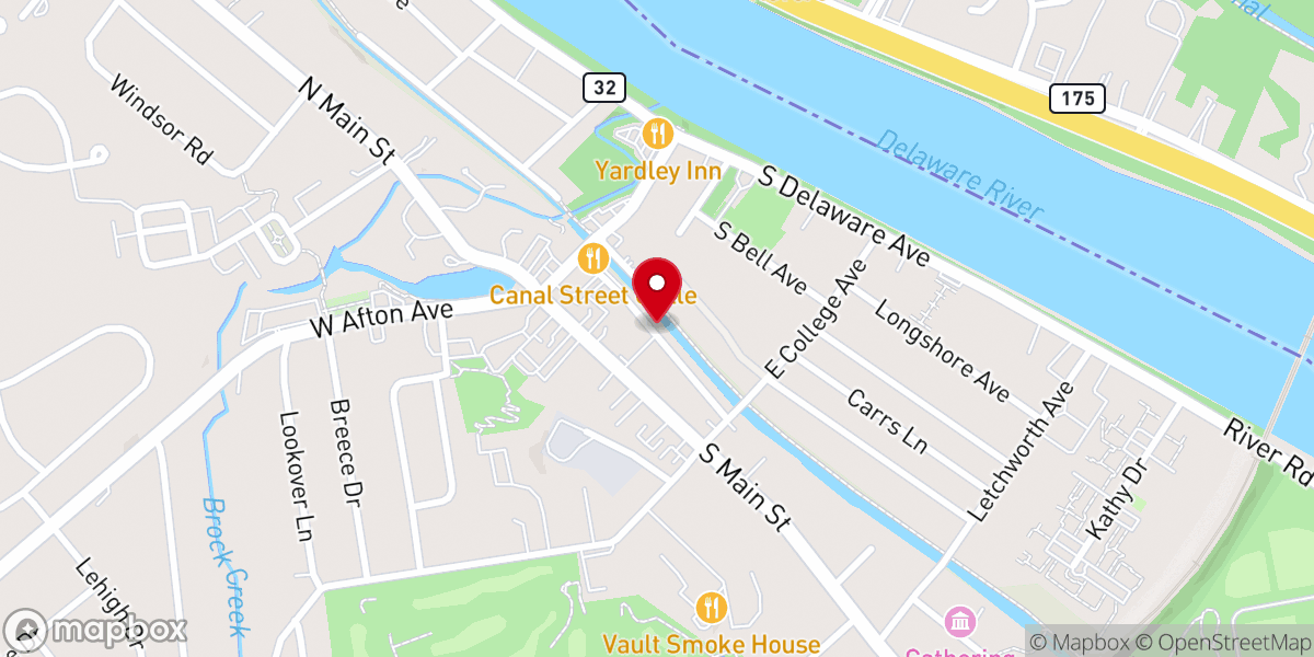 Map showing location of First Baptist Church Yardley