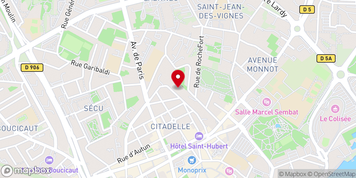 Map showing location of Eglise orthodoxe serbe Saint Césaire - Saint Marcel