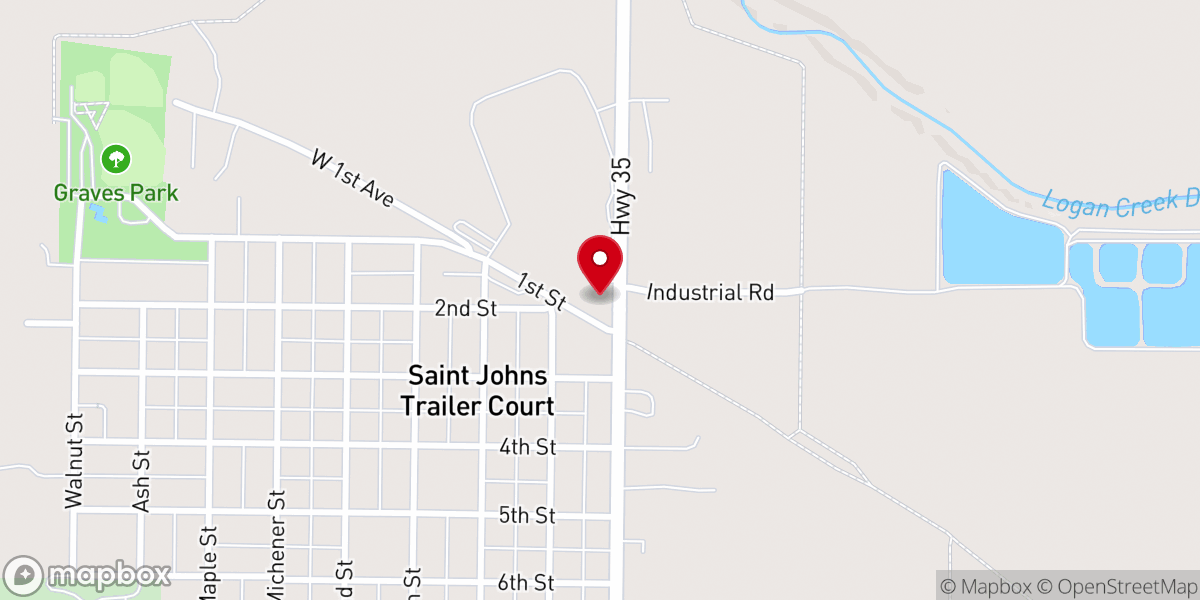 Map showing location of Michael Foods