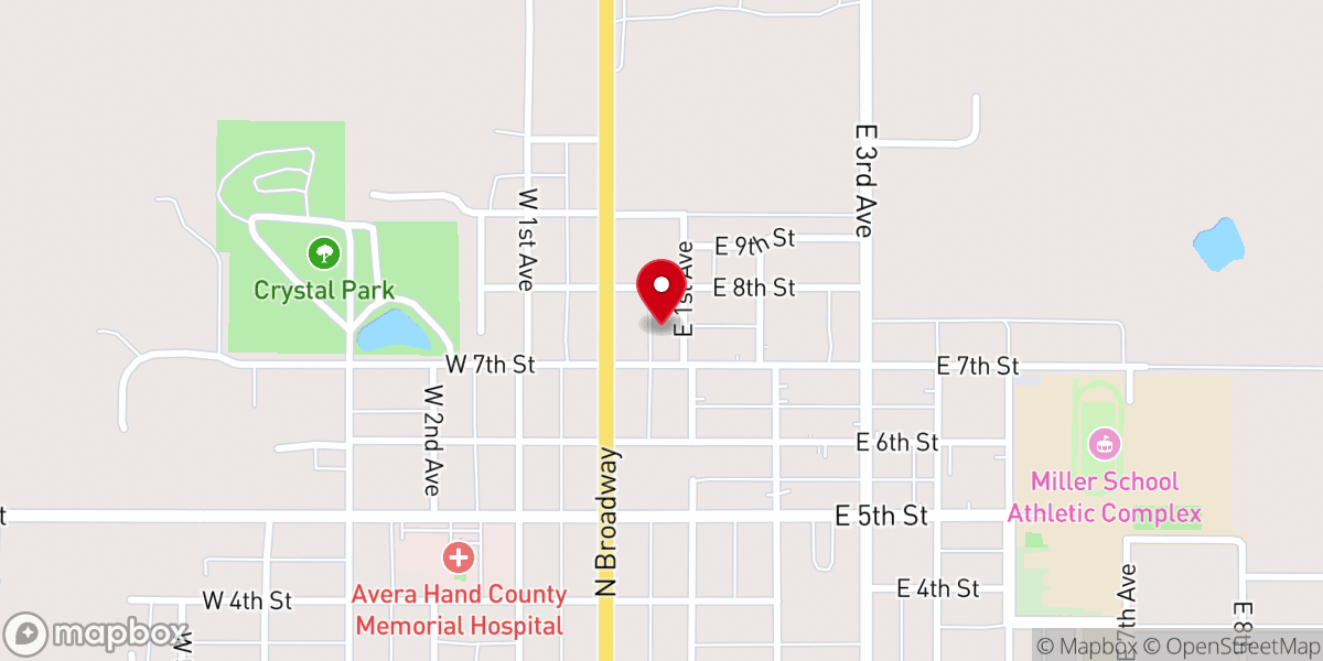 Map showing location of Trinity Lutheran Church