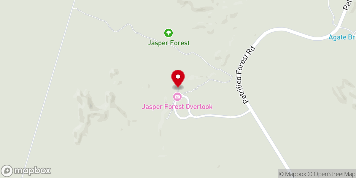 Map showing location of Jasper Forest