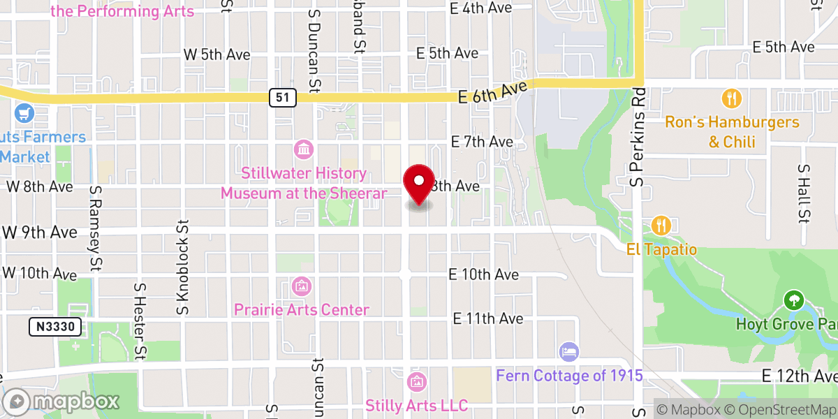 Map showing location of Still Waters Church