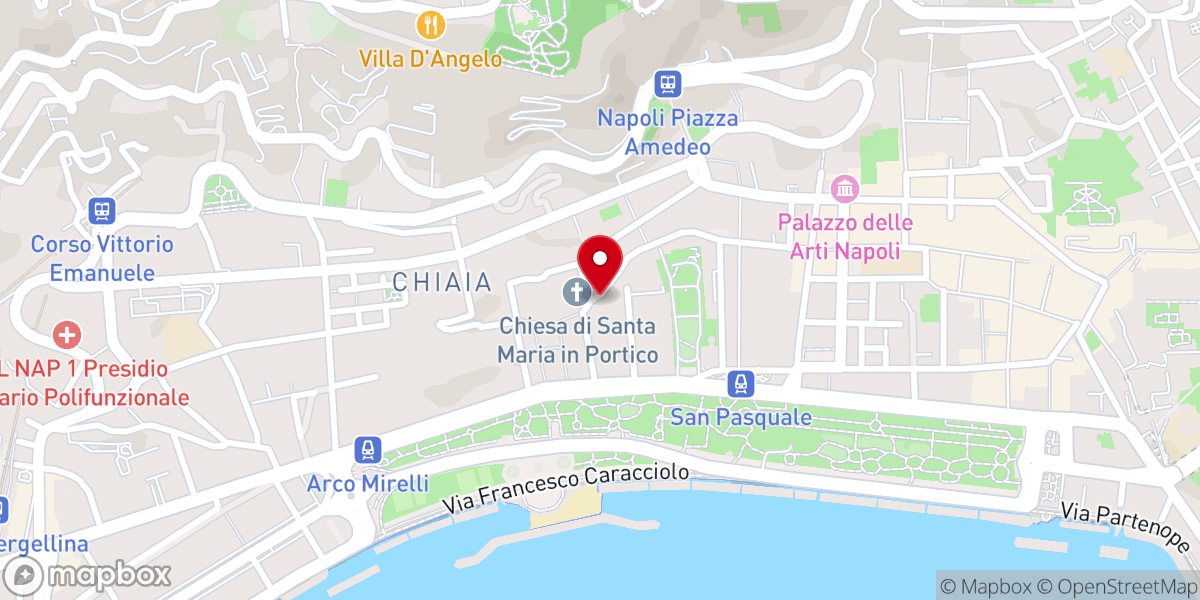 Map showing location of Chiesa di Santa Maria in Portico
