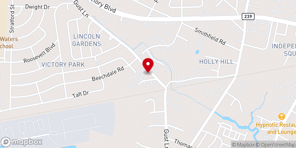 Map showing location of Calvary Evangelical Baptist