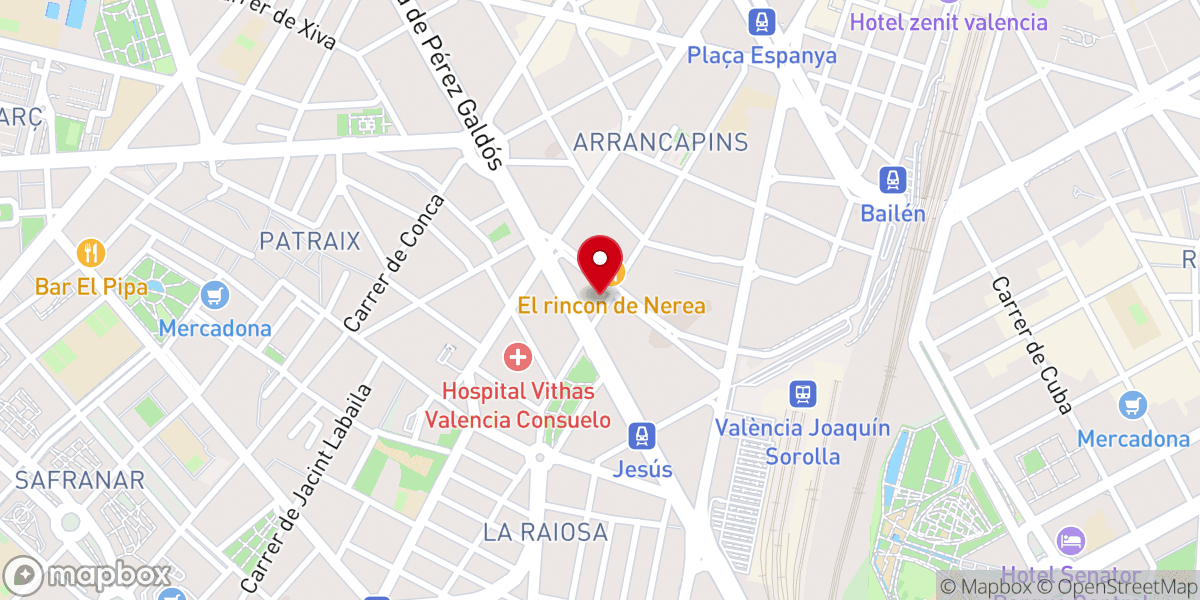 Map showing location of Centro de Ayuda Cristiano Valencia