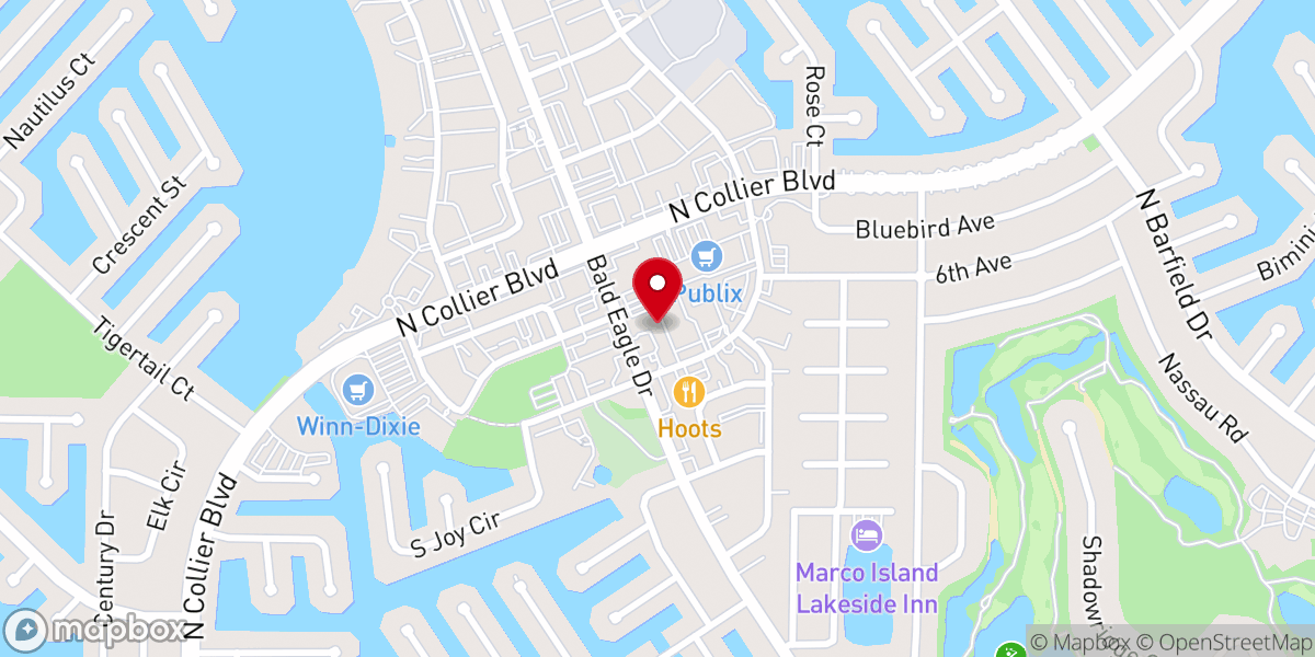 Map showing location of Marco Island Technology