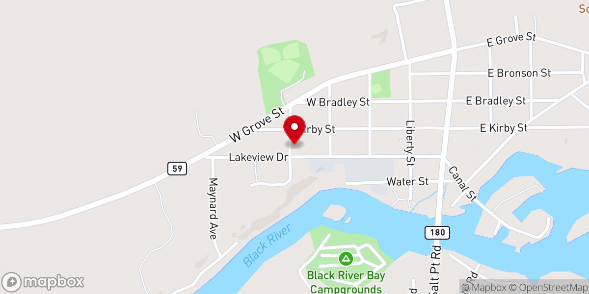 Map showing location of Dexter UMC Parish