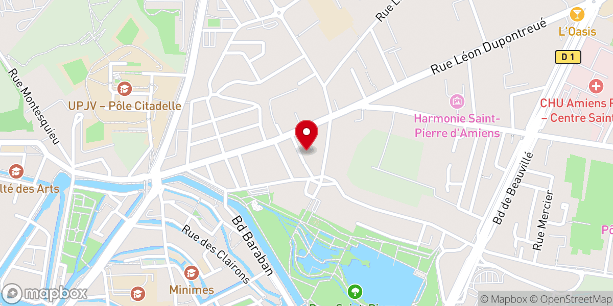 Map showing location of Paroisse Saint Pierre