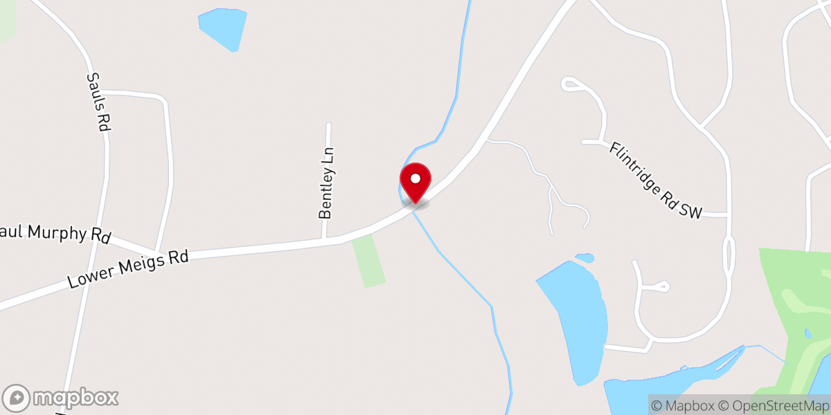 Map showing location of Midway Free Will Baptist Church