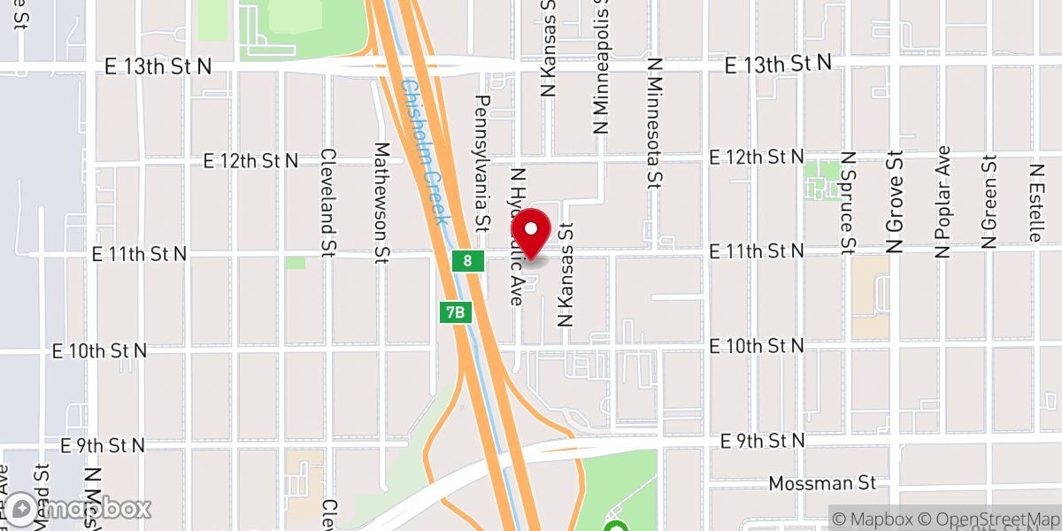 Map showing location of Riverside Free Methodist Church