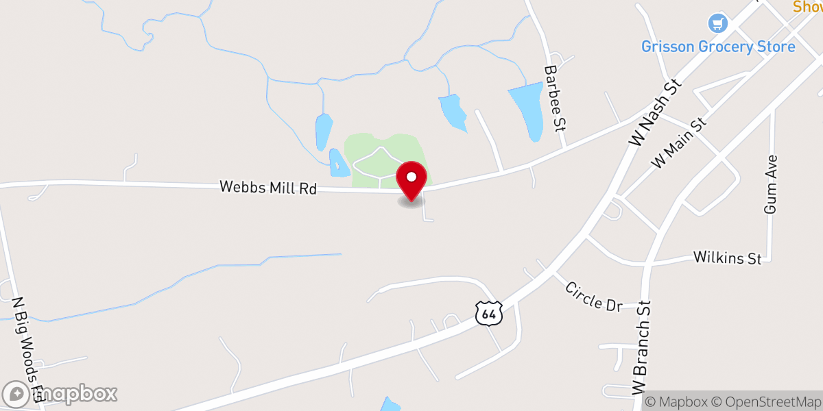 Map showing location of Spring Hope Church of God