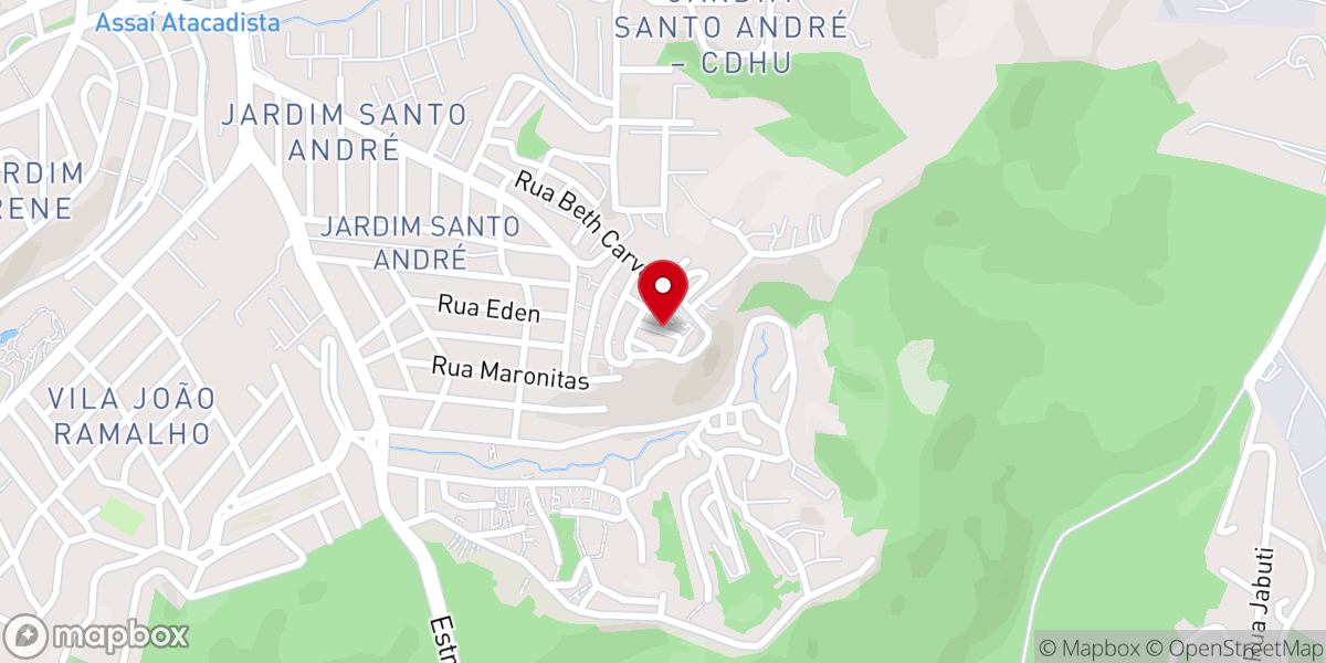 Map showing location of Igreja pentecostal Assembleia de Deus Santo André