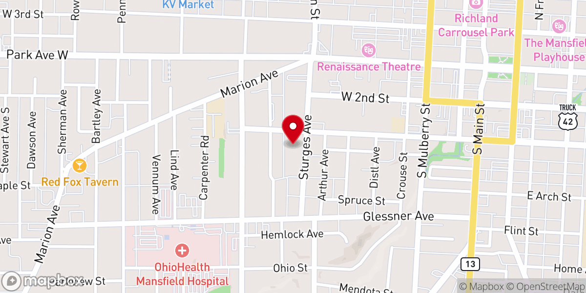Map showing location of Peace Fellowship