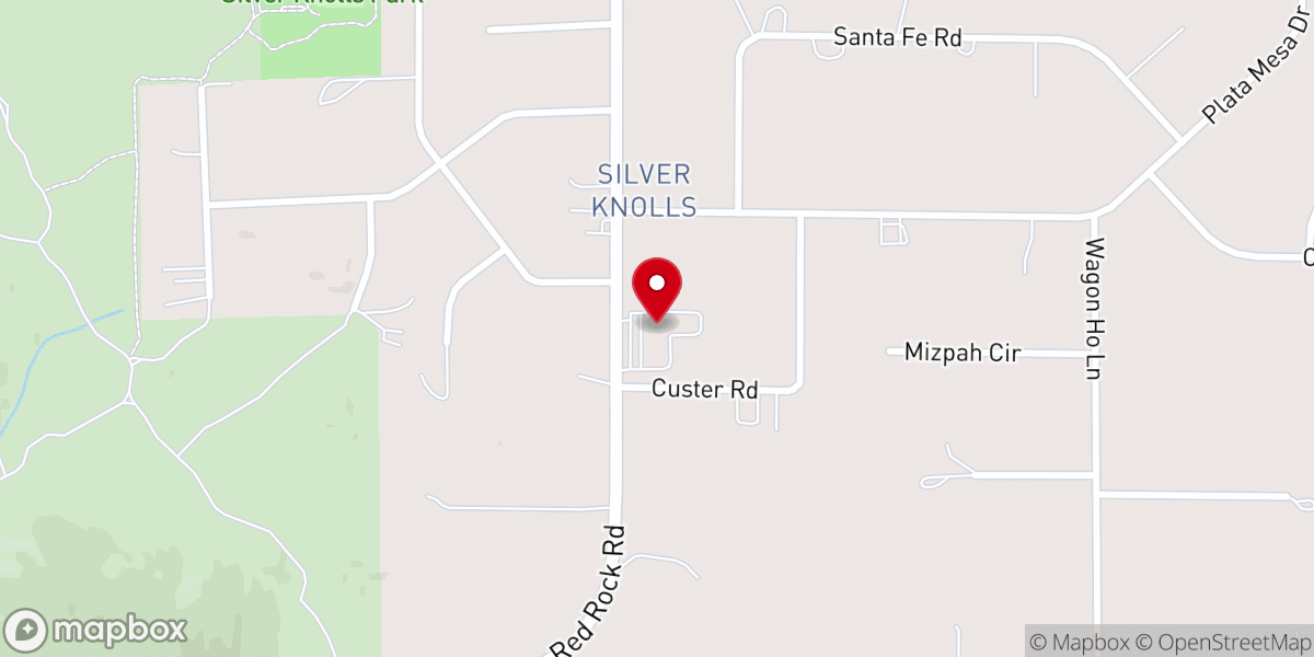 Map showing location of Granite Hills Baptist Church