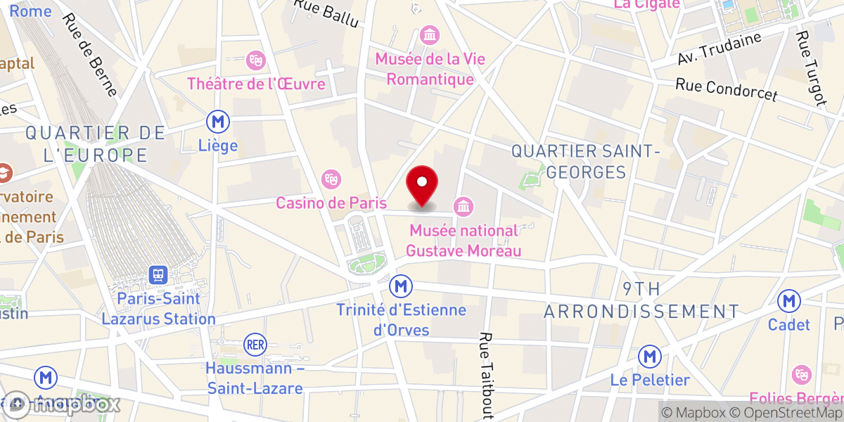 Map showing location of saint chapelle