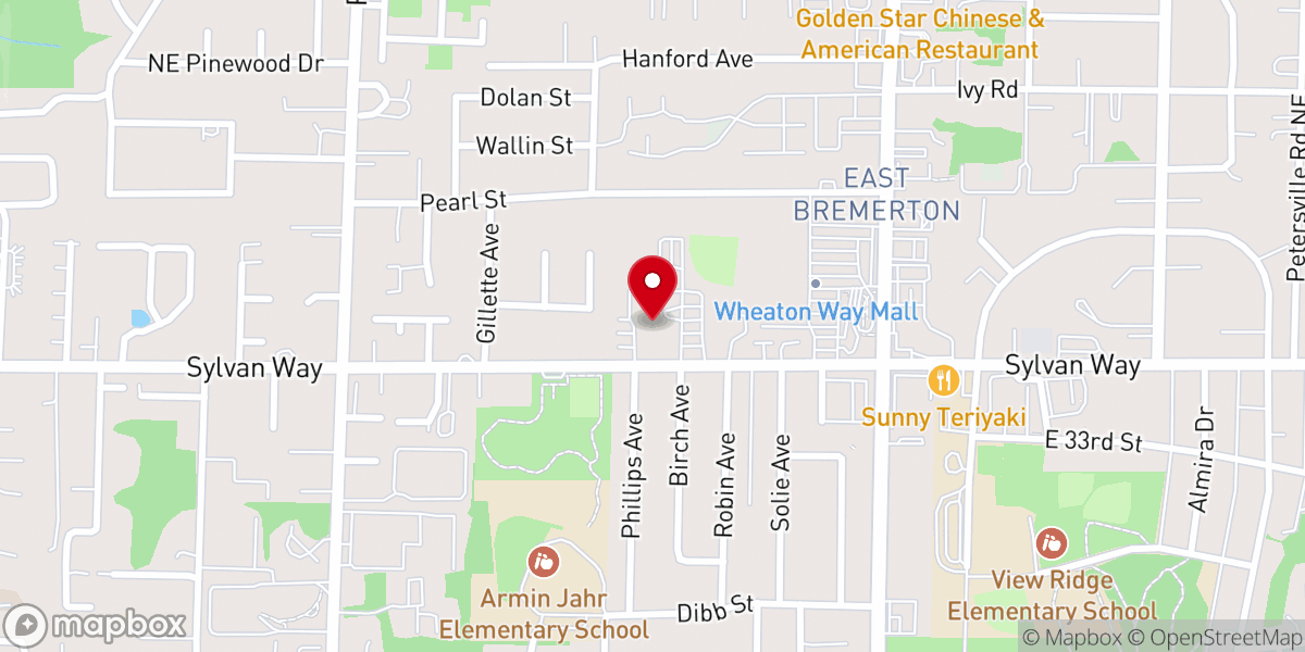 Map showing location of Sylvan Way Church