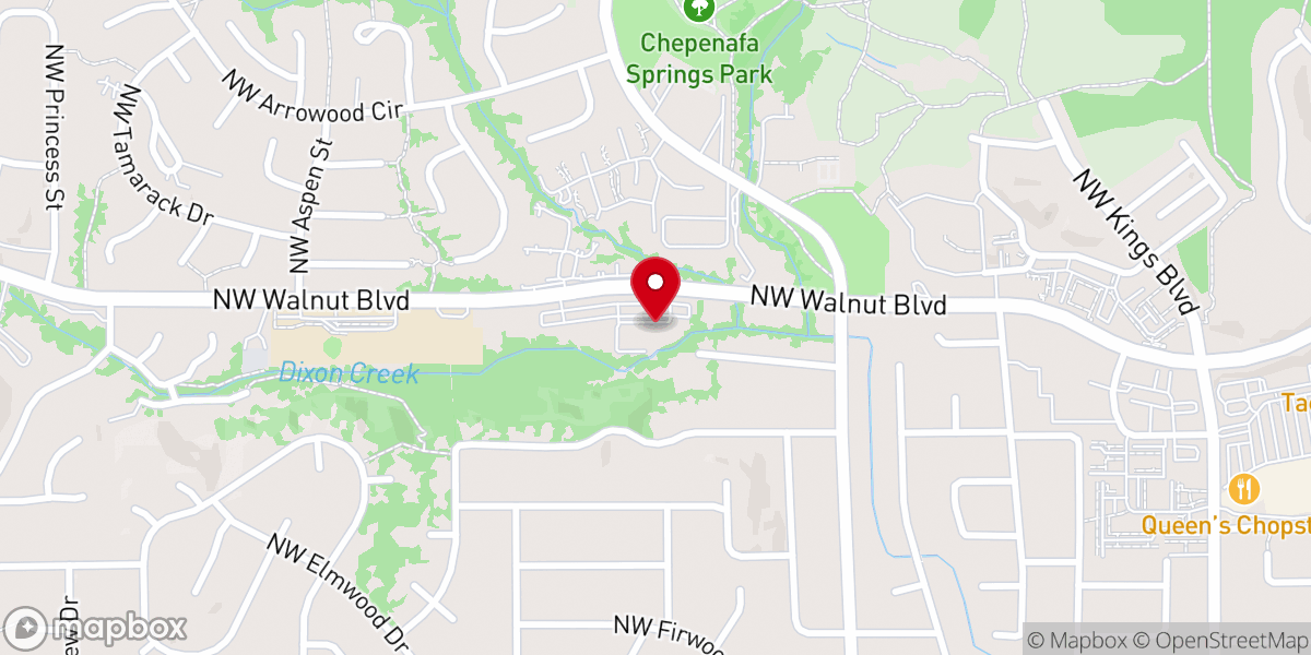 Map showing location of Northwest Hills Community Church