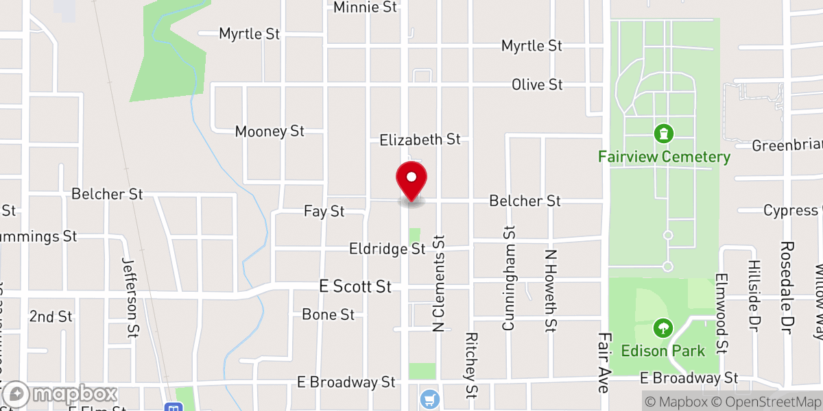 Map showing location of The Fold Church