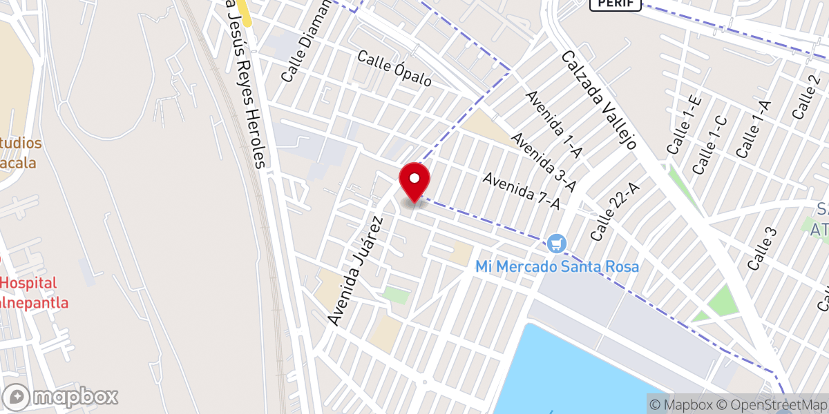 Map showing location of Iglesia Adventista del Séptimo Día - Ixtacala