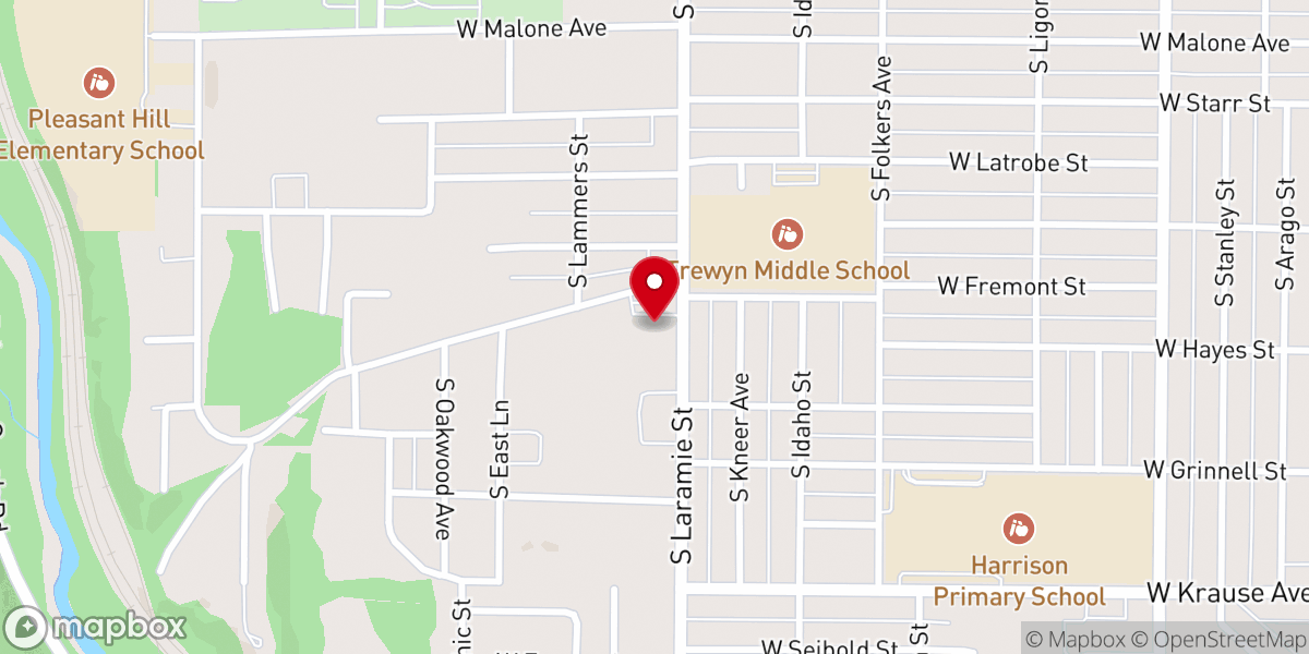 Map showing location of Grace Apostolic Assembly