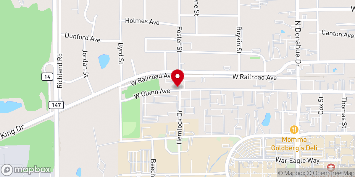 Map showing location of Union Church