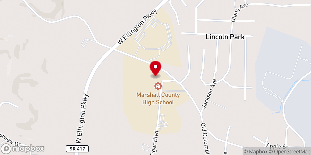 Map showing location of New Life Church of Lewisburg