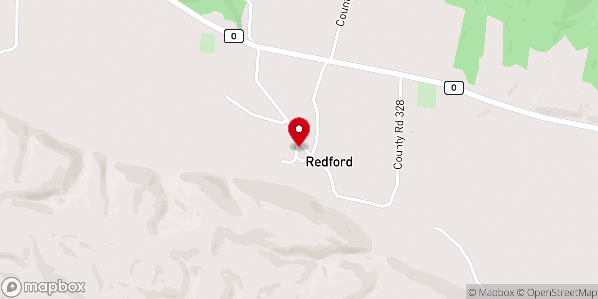 Map showing location of Redford Baptist Church