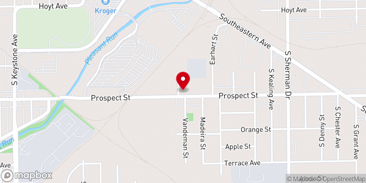 Map showing location of Prince of Peace Fellowship of Praise