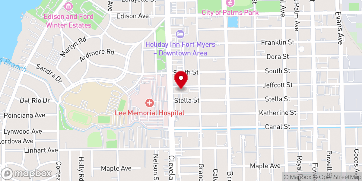 Map showing location of St Luke's Episcopal Church
