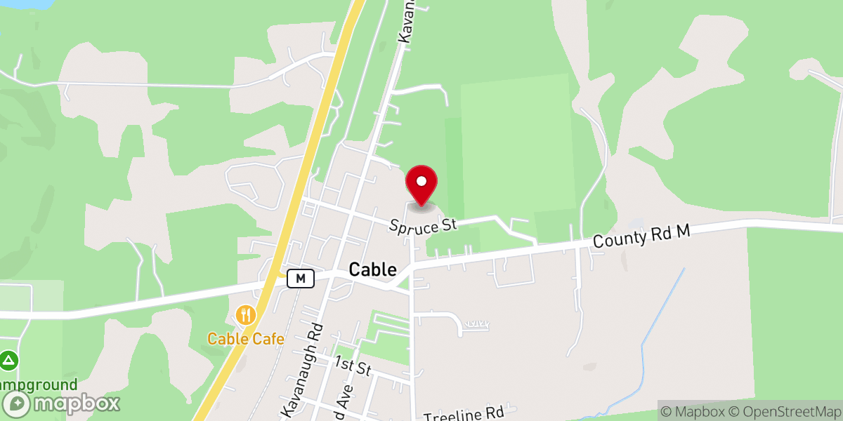 Map showing location of Trinity Lutheran Church - LCMS