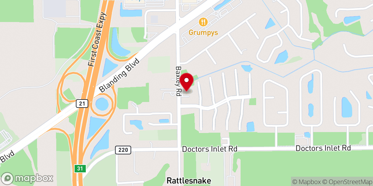 Map showing location of Calvary Chapel of Orange Park