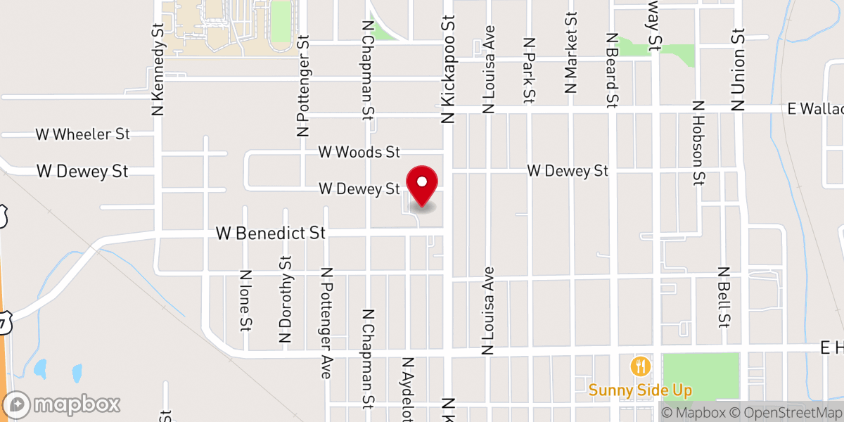 Map showing location of Saint Benedict Catholic Church
