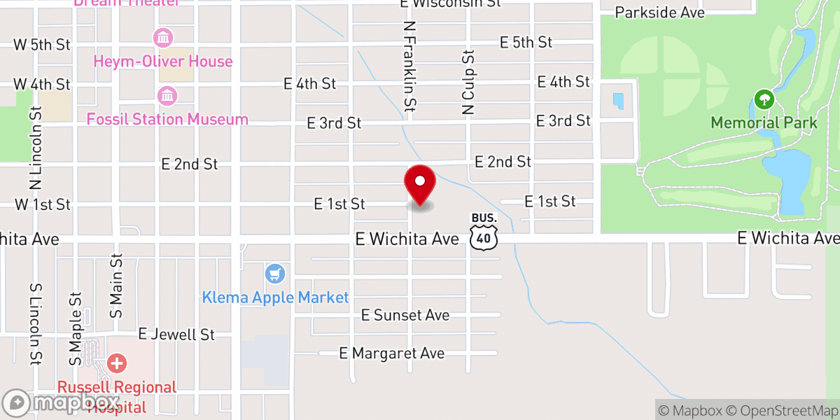 Map showing location of Church of Christ