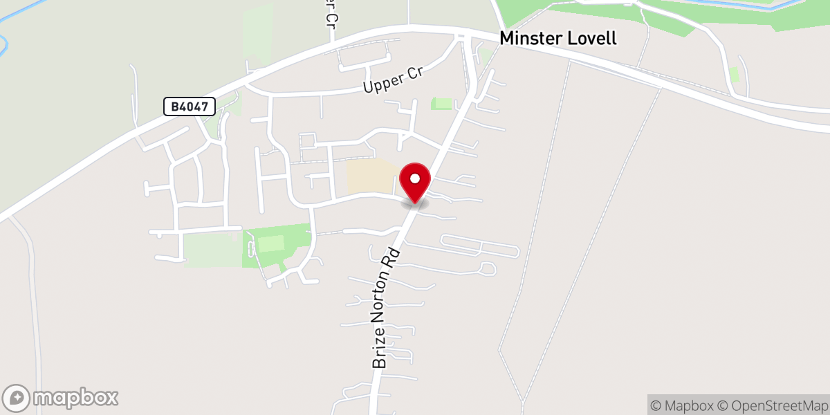 Map showing location of Minster Lovell
