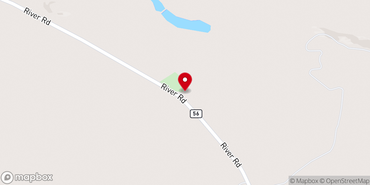 Map showing location of McKinnie Branch Baptist Church