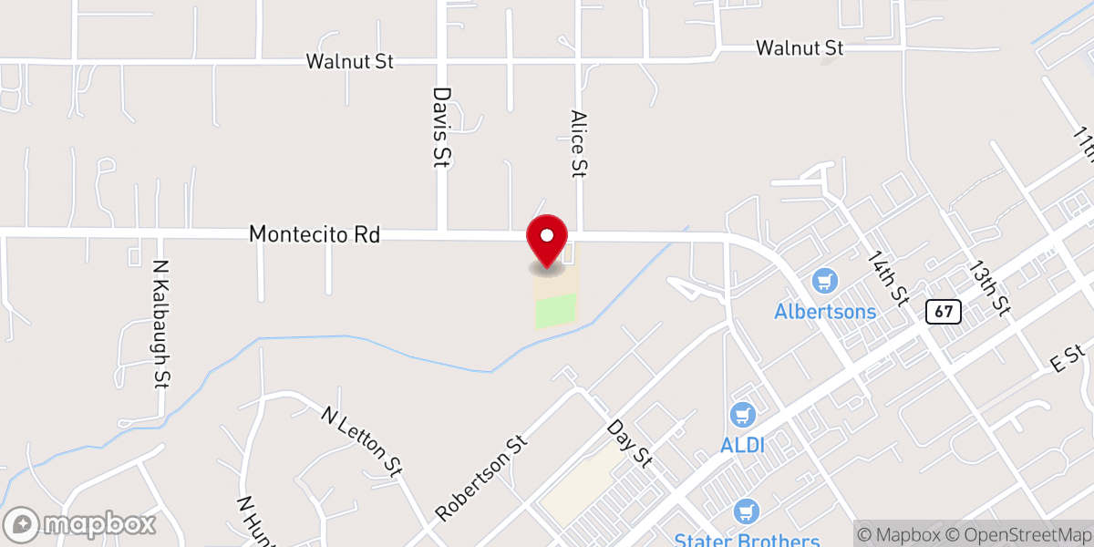 Map showing location of North Coast Church Ramona Office