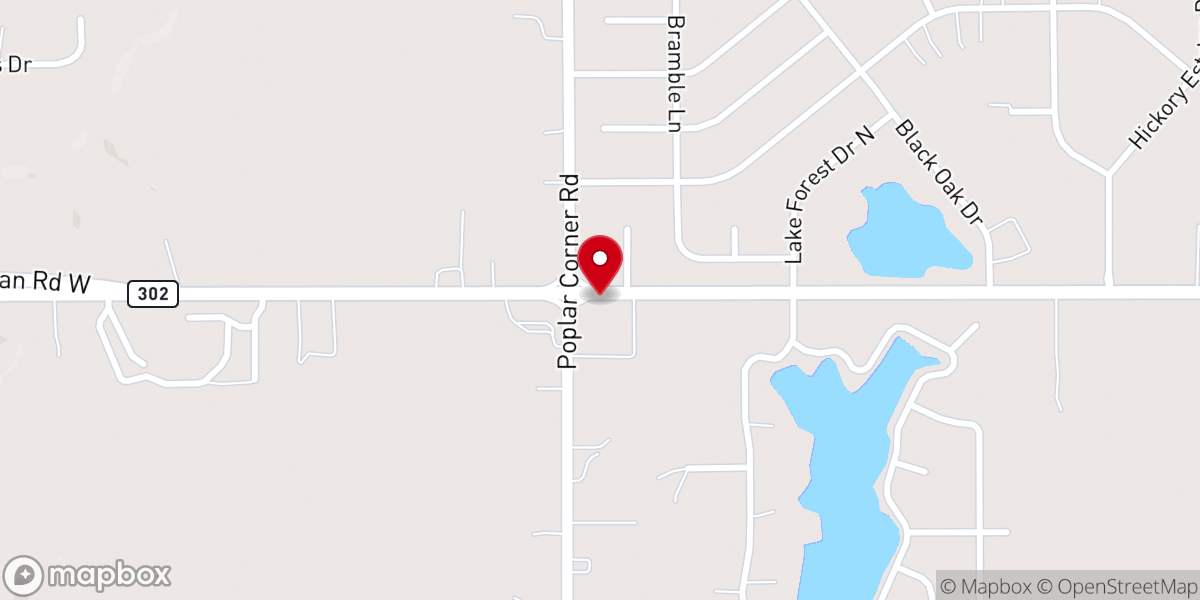 Map showing location of Minor Memorial Church