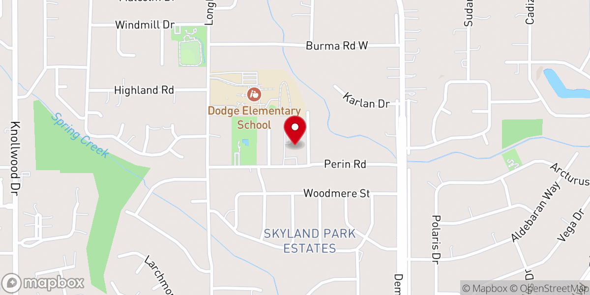 Map showing location of Kingswood United Methodist Church
