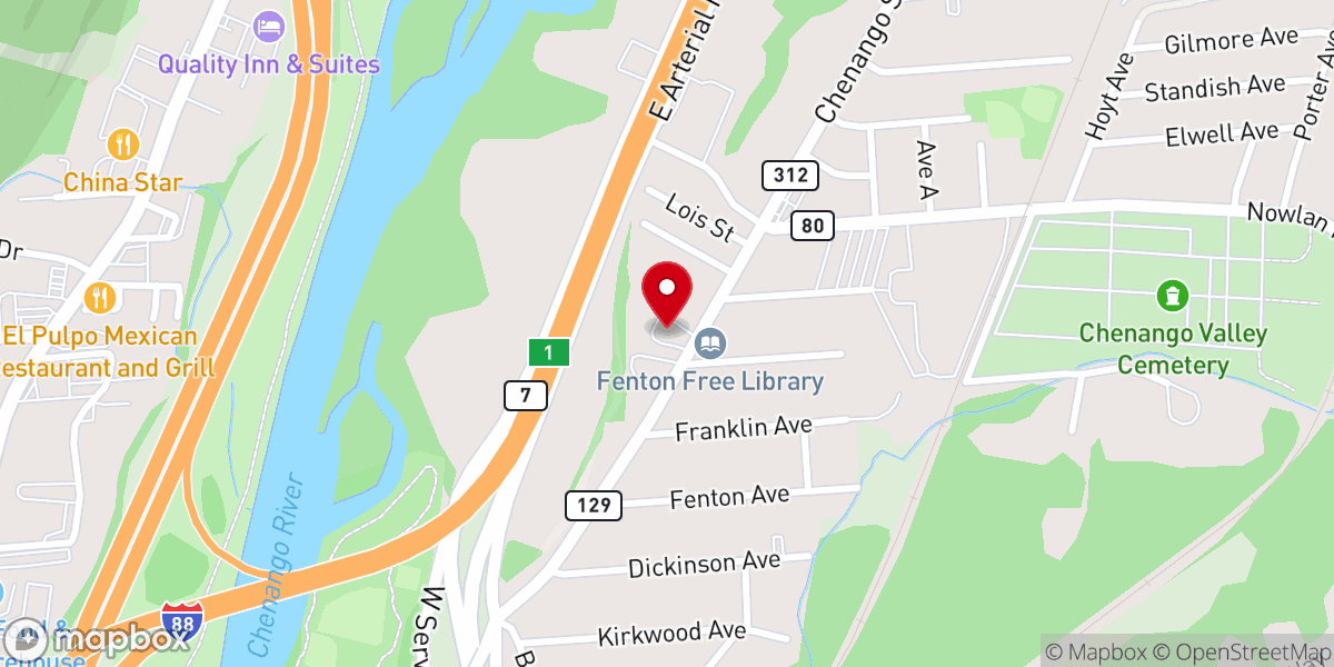 Map showing location of Ogden Hillcrest United Methodist Church